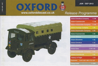 Oxford Diecast 32-page A6 catalogue - Jun 2012 to Sep 2012. Includes OO, N & O gauge items