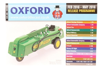 Oxford Diecast 48-page A6 catalogue - Feb 2016 - May 2016. Includes OO, N & O gauge items