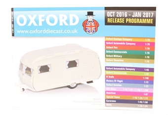Oxford Diecast 32-page A6 catalogue - October 2016 to Jan 2017. Includes OO, N & O gauge items