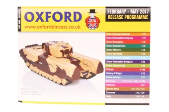 Oxford Diecast 32-page A6 catalogue - February 2017 to May 2017. Includes OO, N & O gauge items