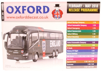 Oxford Diecast 48-page A6 catalogue - February 2018 to May 2018. Includes OO, N & O gauge items