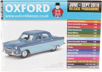 Oxford Diecast 48-page A6 catalogue - June 2019 to September 2019. Includes OO, N, HO & O gauge items