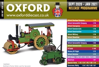 Oxford Diecast 48-page A6 catalogue - September 2020 to January 2021. Includes OO, N, HO & O gauge items