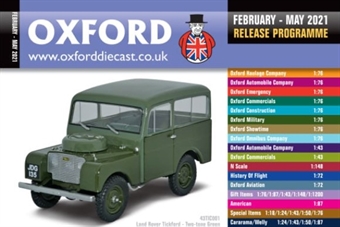Oxford Diecast 48-page A6 catalogue - February 2021 to May 2021. Includes OO, N & O gauge items