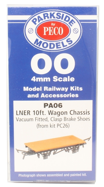 LNER 10 foot Chassis kit, Vacuum Fitted with Clasp Brake Shoes