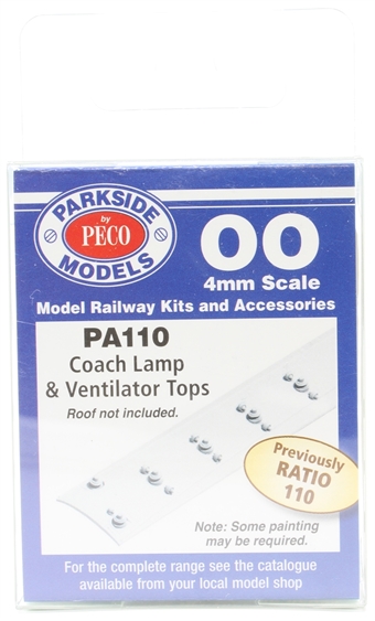 Coach lamp and ventilator tops - pack of 32