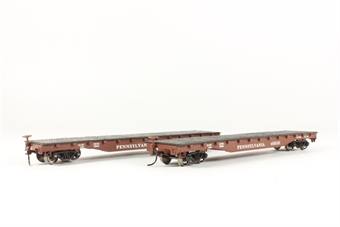 Pack of two American Flat Cars in Bauxite