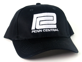 Black Embroidered Adjustable Hat, Penn Central Mating Worms Logo