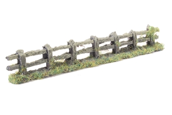 Rustic weathered wooden fence - 150mm