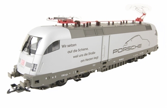 Class ES64 Taurus in silver Porsche livery of the DB AG