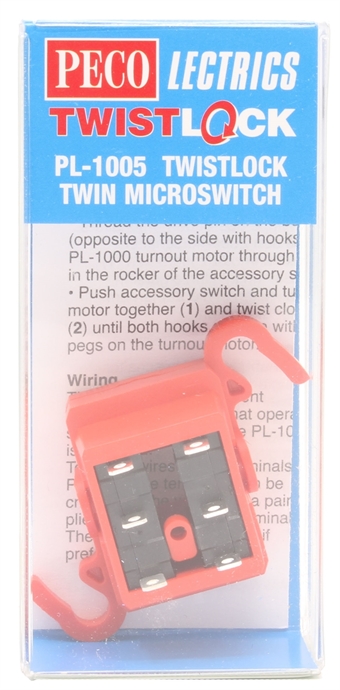 Microswitch for twistlock turnout point motor