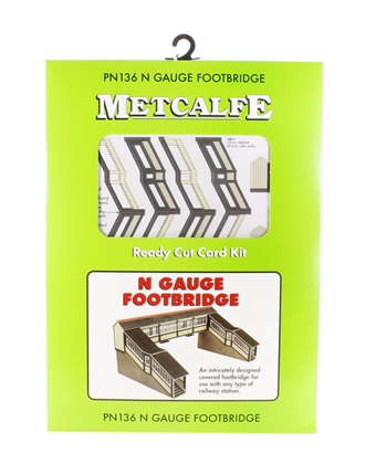 Double-track covered station footbridge - card kit