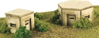 Pair of WWII pillboxes - card kit