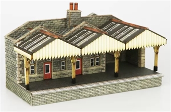 Parcels office building with canopy - card kit