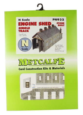 Single track engine shed - stone - card kit