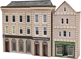 Low relief bank and shop fronts - card kit