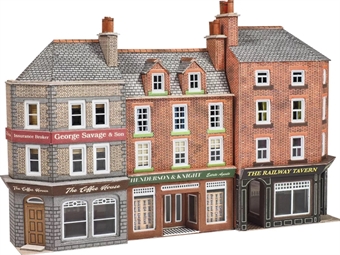 Low relief pub and shop fronts - card kit