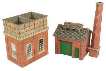 Brick-built depot water tower and sandhouse - card kit