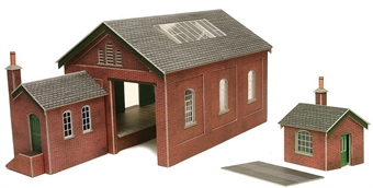 Brick-built Goods shed - card kit