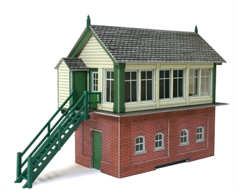 Signal box with lineside hut and fuel store - card kit