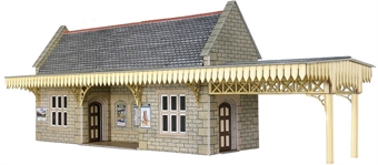 GWR-style wayside station shelter - card kit