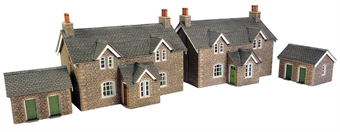 Pair of Railway Workers cottages - card kit
