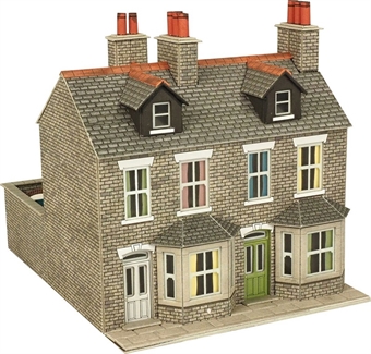 Pair of stone terraced houses - card kit
