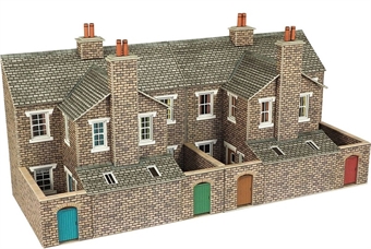 Low relief terrace house backs - stone - card kit