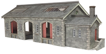 Settle and Carlisle style stone goods shed building - card kit