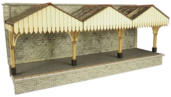 Wall backed platform canopy - card kit