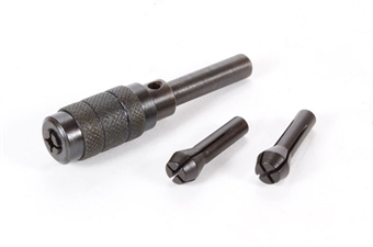 Pin chuck set with 3 collets