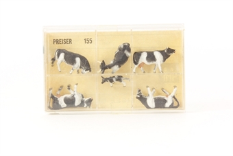 Cows x5 Black & White
