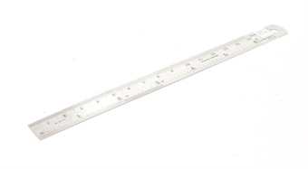 6in/150mm flexible steel rule with conversion table