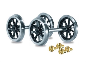 Spoked wagon wheels and bearings - pack of 2