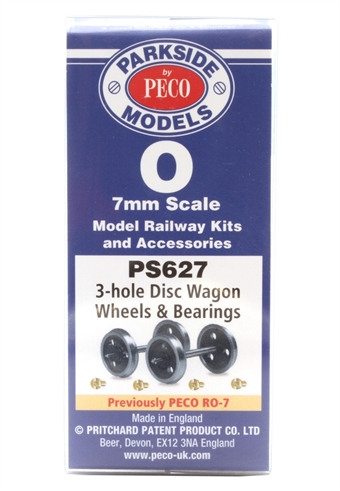 3 hole disc wheels and bearings - pack of 2