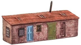 Brick built weathered dockside shed