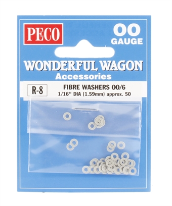 Washers, type OO/6, fibre 1.575mm (116in) diameter hole