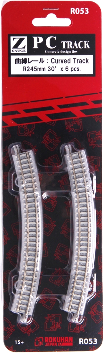 PC R245mm 30-Degree Curved Track - pack of 6