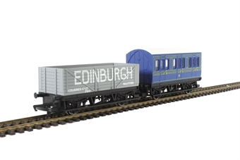 4-wheel coach and open wagon "Edinburgh Colleries"