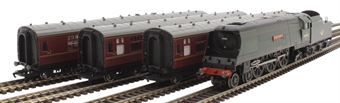 "The Pines Express" train pack - West Country Class 34043 "Combe Martin" + 3 BR Mk1 maroon coaches
