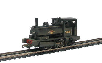 Class B7 Pug 0-4-0ST 51235 in BR black (weathered)