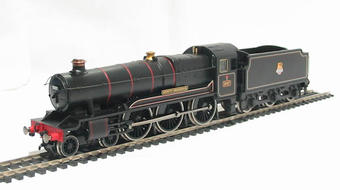 County Class 4-6-0 1007 "County of Brecknock" in BR Black with early emblem