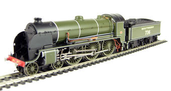 Class N15 4-6-0 736 "Excalibur" in SR green
