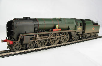 Rebuilt West Country Class 4-6-2 34003 "Plymouth" in BR green with late crest - weathered