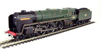 Class 7MT Britannia 4-6-2 70045 "Lord Rowallan" in BR Green with late logo