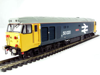 Class 50 50020 'Revenge' in BR blue large logo & arrows