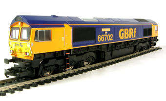 Class 66 66702 'Blue Lightning' in GBRF livery