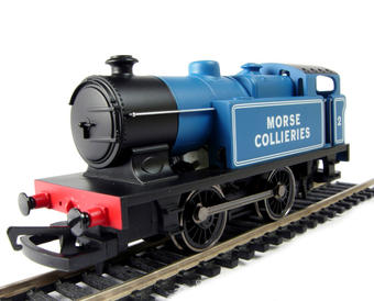 Industrial 0-4-0 steam locomotive in blue "Morse Colleries"