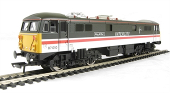 Class 87 87010 "King Arthur" in BR InterCity Swallow livery