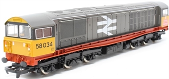 Class 58 58034 'Bassetlaw' in Railfreight Red Stripe Livery
